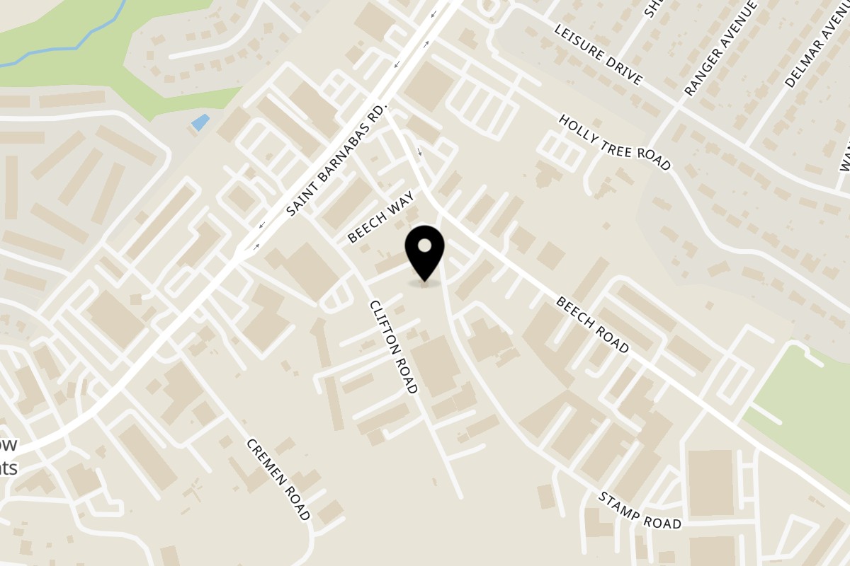 Map showing the location of Aman Bakery and Grocery on 4735 Stamp Rd #1 in Temple Hills